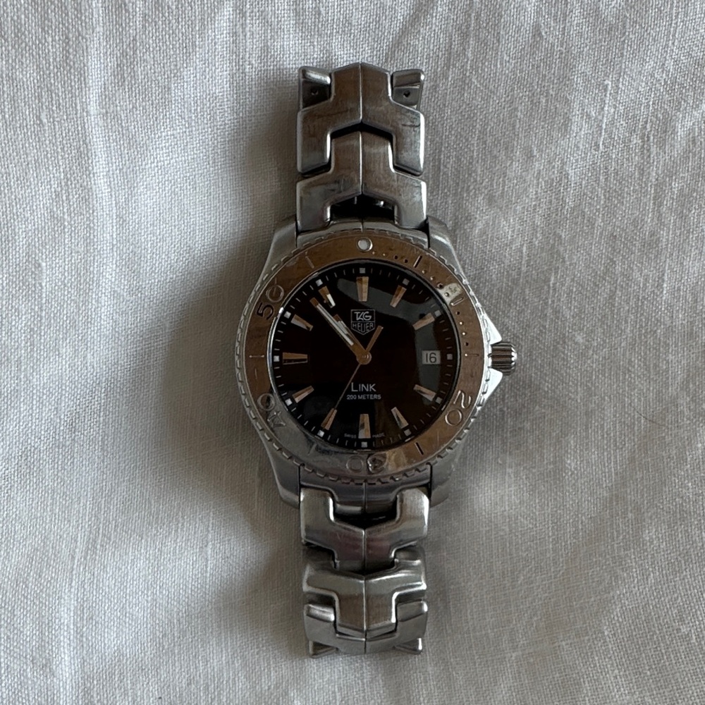 TAG Heuer Link Black Dial Silver Watch